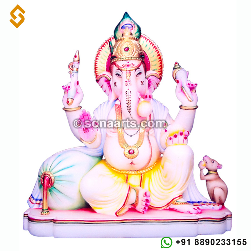 Lord Ganesh Ji Statue From Marble Stone Marble Murti Ganesh Murtis 